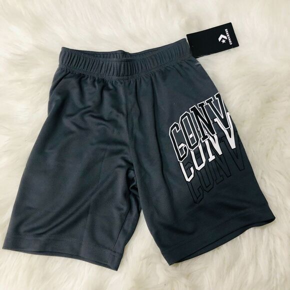 Converse Boys Youth‎ Athletic Shorts Color Gray Size Small 8-10 Years NWT - Picture 1 of 4